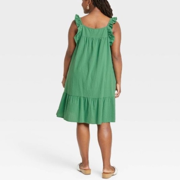 Universal Thread Women's Flutter Sleeveless Short Dress - Green‎ - Picture 2 of 13